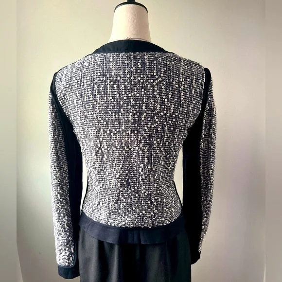 Ann Taylor Deep Navy Blue Tweed Blazer - Picture 2 of 7